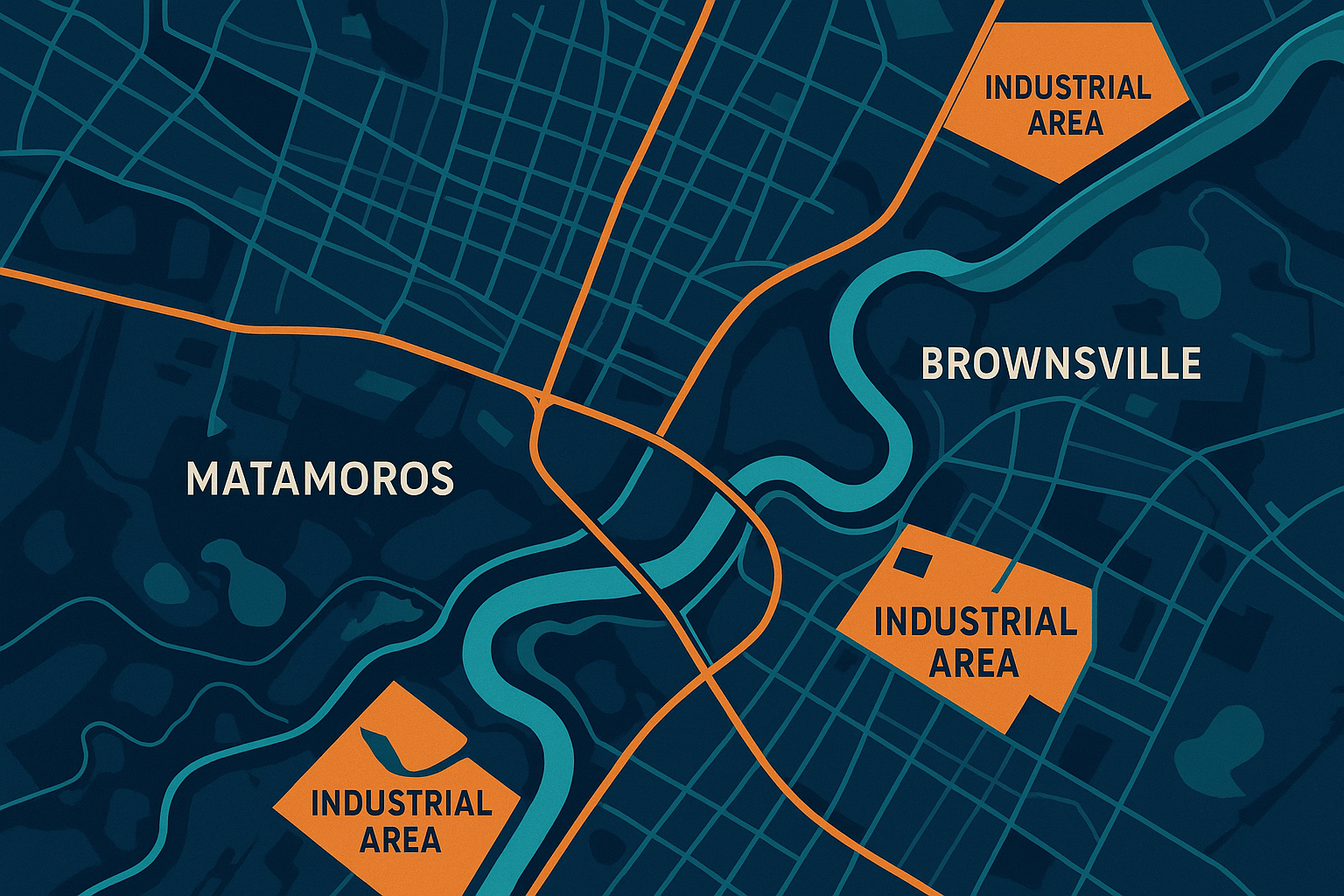 matamoros & brownsville map